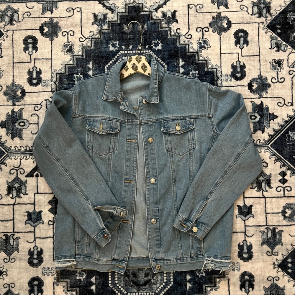 Oversized Distressed Amazon Jean Jacket